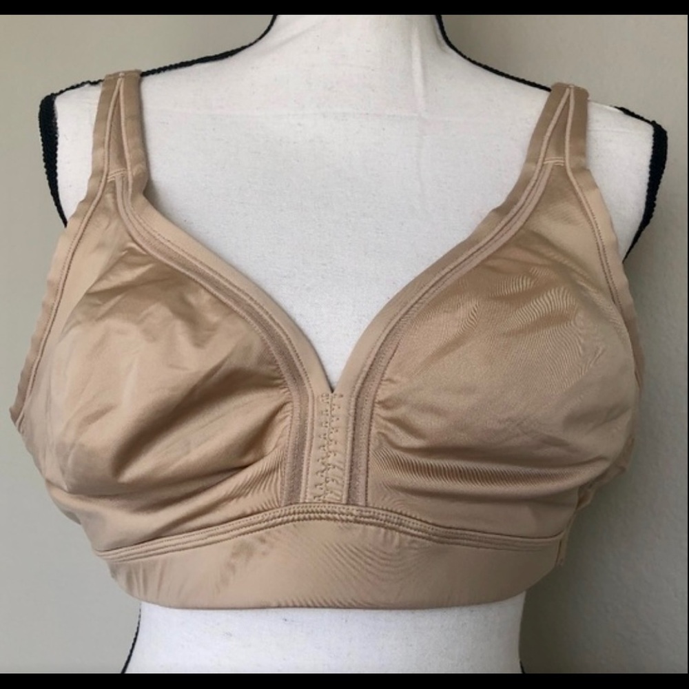 Cacique Lane Bryant Bra Beige Wireless Unlined No Wire 44B